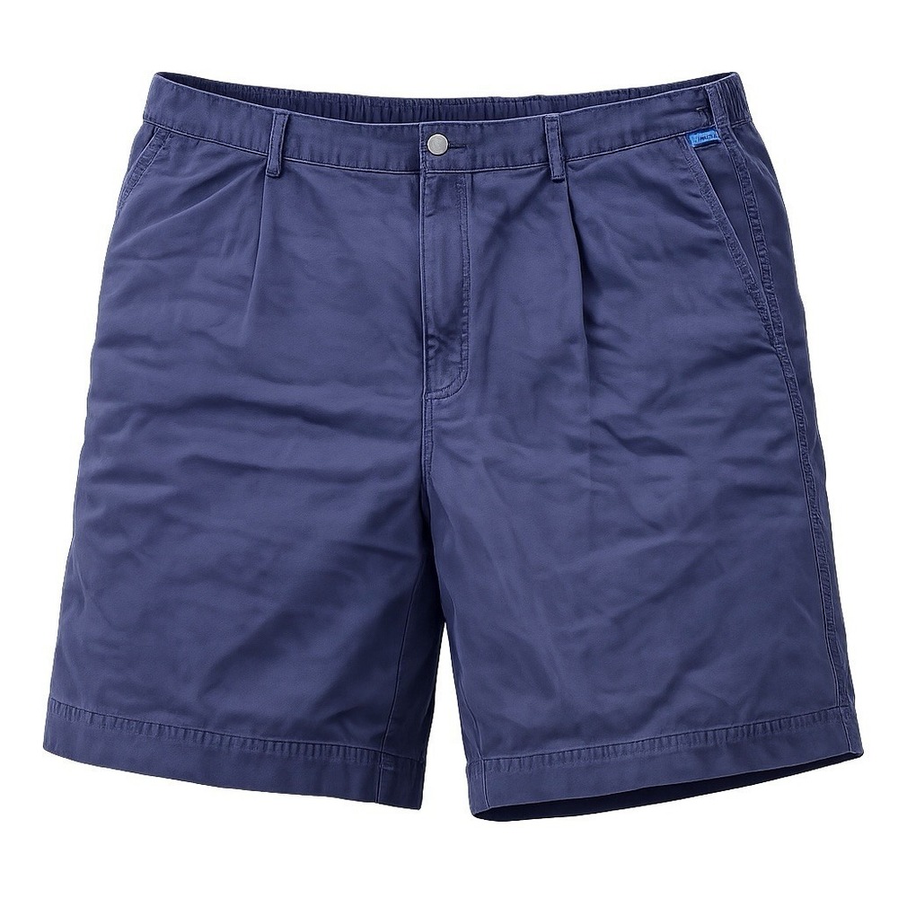 Kahala Shorts Mens  42 Flat Front Chino Preppy Casual Cotton LOT 2 GRN-NAVY